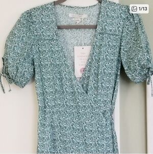 Christy Dawn Augusta Dress, Mint Blooming Meadow, XS.